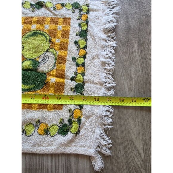 Vintage Cannon Apple Design Cotton Tea Towel With Fringe - Picture 8 of 8